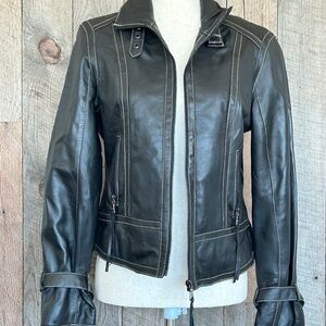Marc New York Leather Moto Jacket